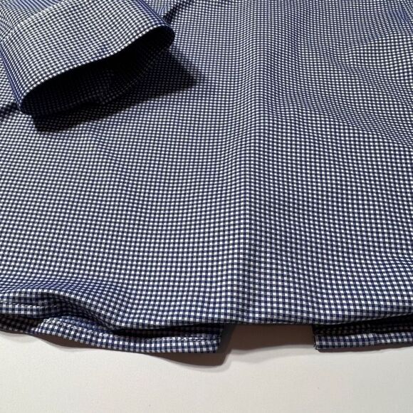 Mizzen + Main Mens XXL Trim Fit Long Sleeve Button Up Performance Shirt Gingham - Picture 9 of 10